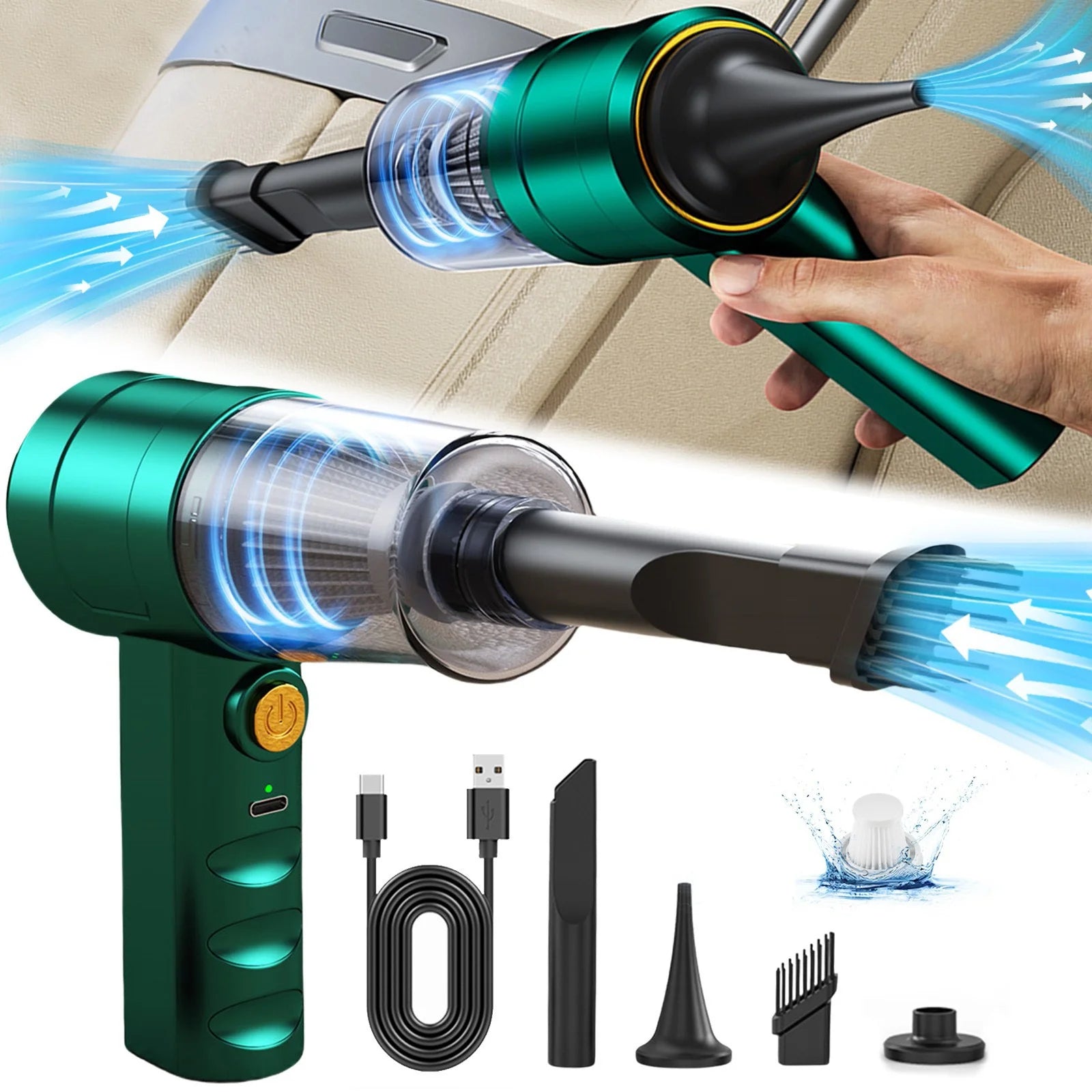 Handheld Wireless Vacuum Cleaner And Air Blower Air Pump 3in1 Dust Blower